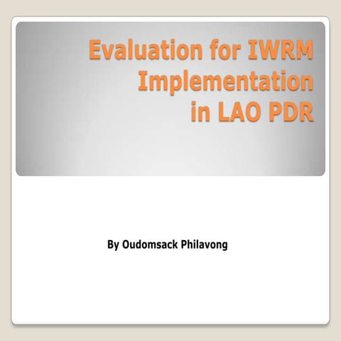IWRM Evaluation Result_LAO PDR
