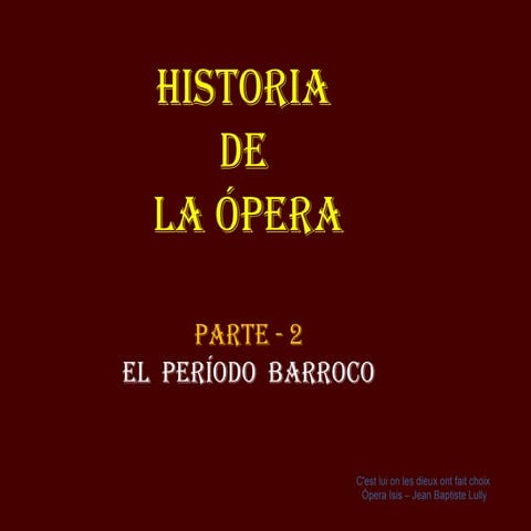La Opera Barroca