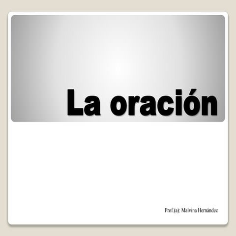 La oración