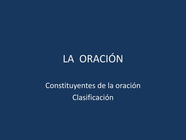 La  oración