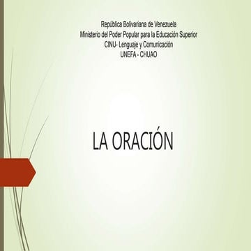 La oración