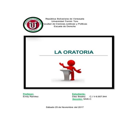 La oratoria y sus vinculaciones