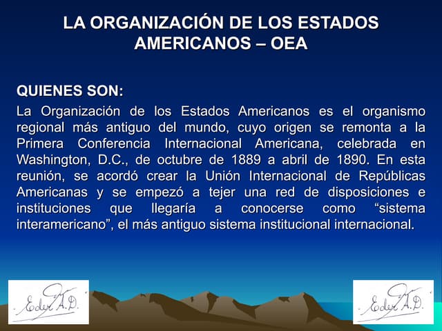La organización de los estados amer...
