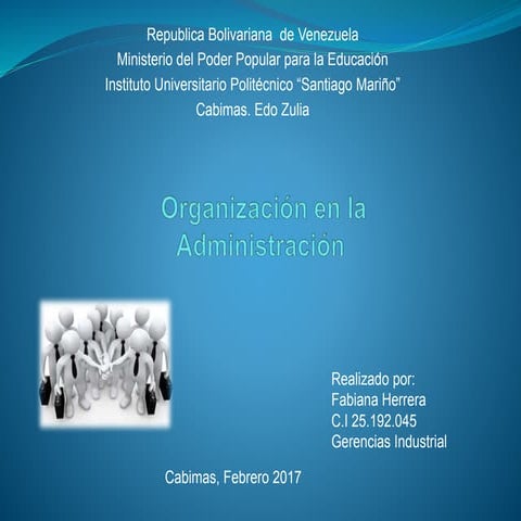 Organización en la administración