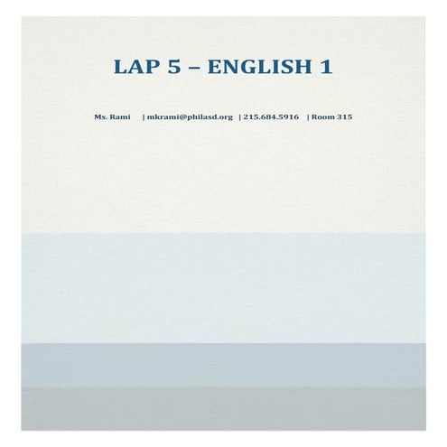Lap 5 – english 1