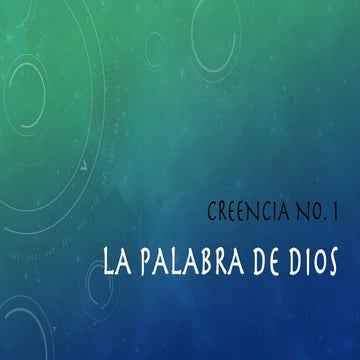 LA PALABRA DE DIOS, o la creencia de la Biblia | PDF