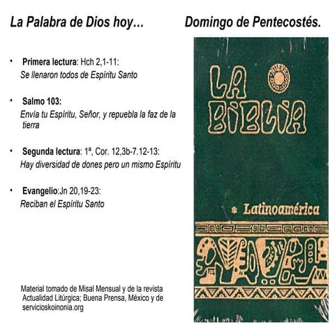 La palabra de dios hoy del 11 de junio 2011