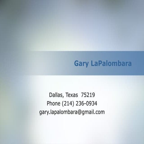 La Palombara, Gary PowerPoint Resume