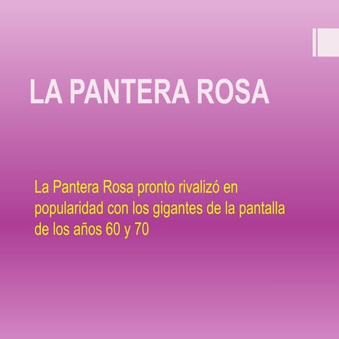 La pantera rosa. horacio german garcia