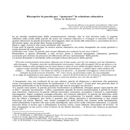 La parola che genera 