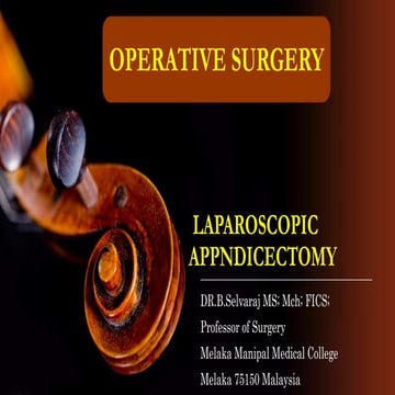 Laparoscopic Appendicectomy-  Operative Surgery