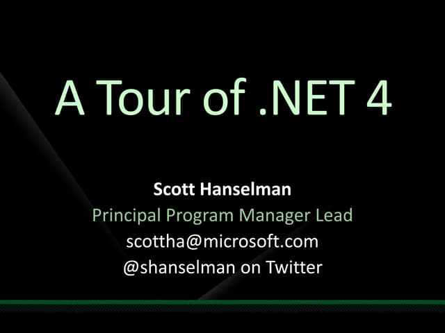 Lap around .net 4
