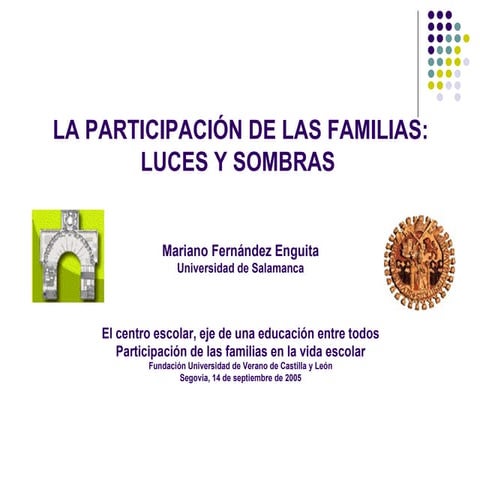 La Participación De Las Familias   Luces Y Sombras ( Segovia 2006)