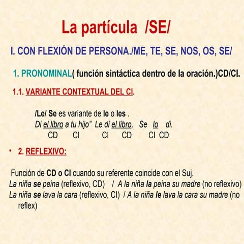 La Particula Se Power Point | PPT