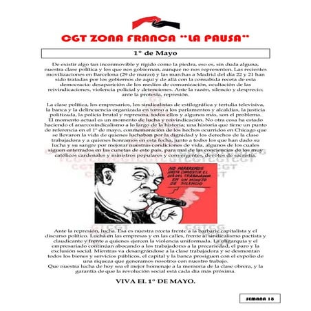 La pausa 1º de mayo