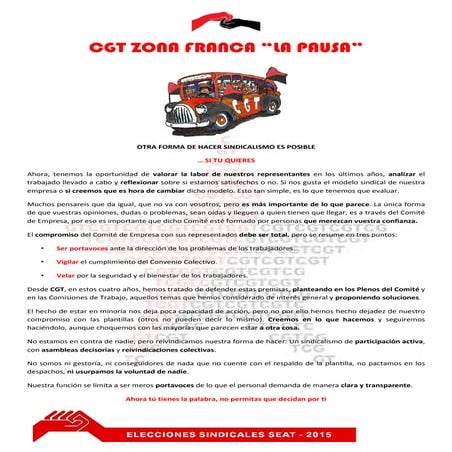 La pausa elecciones 03-otra forma de hacer sindicalismo