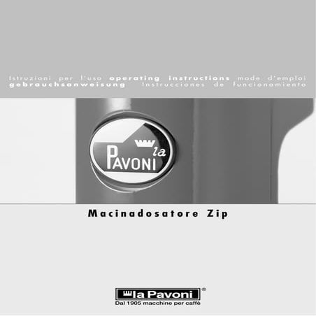 La Pavoni Zip User Manual