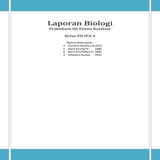 Laporan Biologi Enzim Katalase