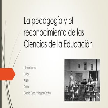 La pedagogía y el reconocimiento de las ciencias de la educación