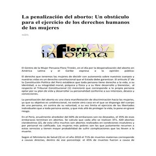 La penalización del aborto