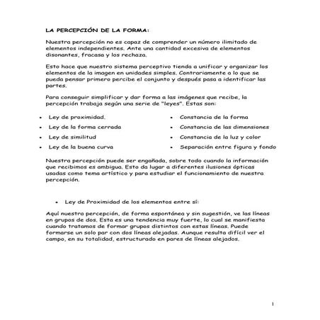 La percepción de la forma