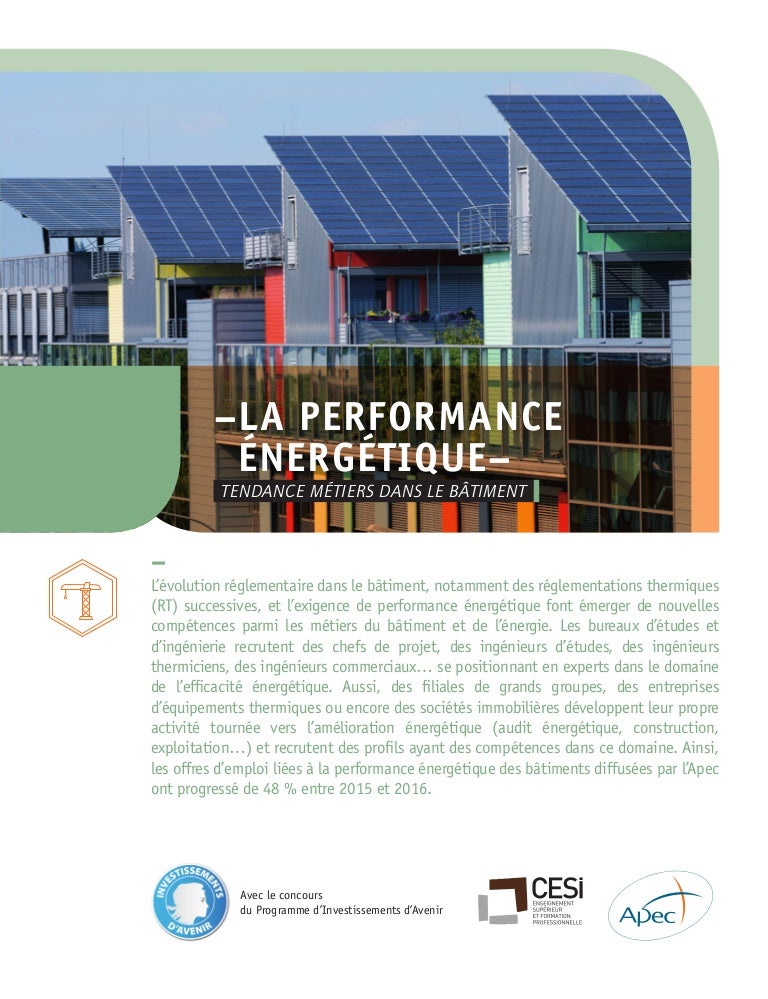 Offre d emploi ingenieur efficacite energetique du batiment