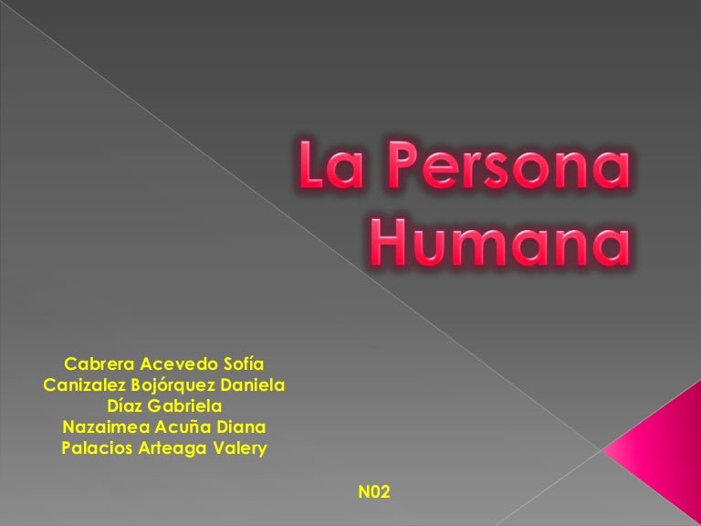 La Persona Humana