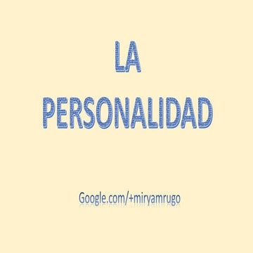 La personalidad