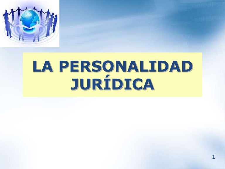 La personalidad jurídica