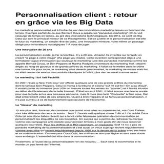 [Fr] La personnalisation client rel...