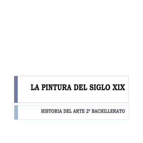 La pintura del siglo XIX
