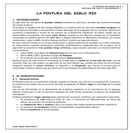 La pintura del siglo XIX