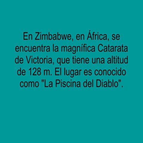 La piscina del diablo zimbabwe