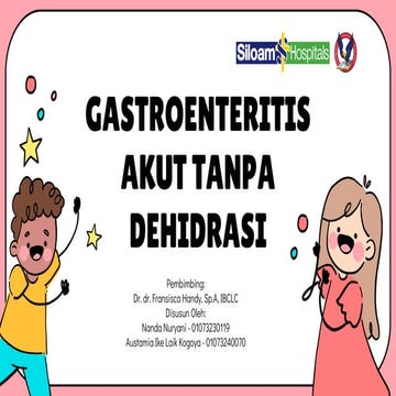 Lapkas GEA Tanpa Dehidrasi oleh Universitas Pelita Harapan