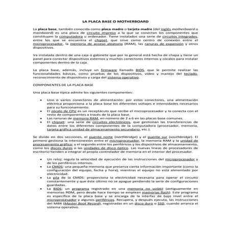 La placa base