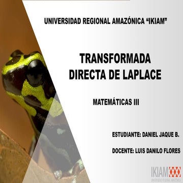 Transformada Directa de Laplace