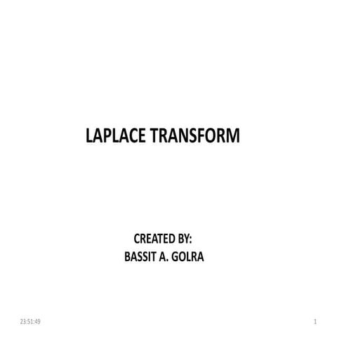 Laplace transform