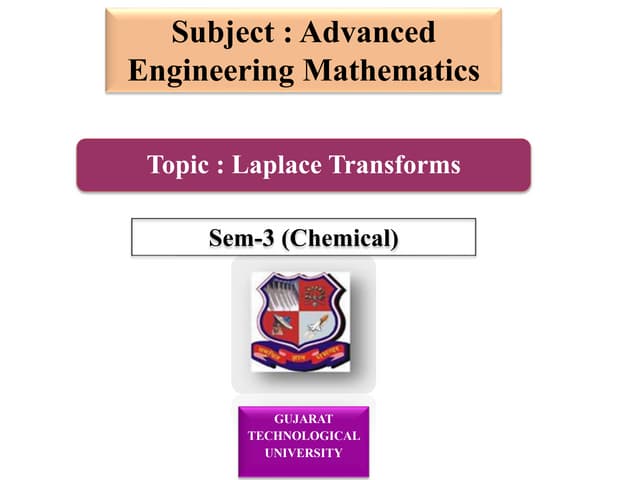 Laplace transforms