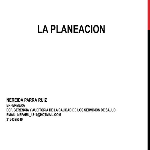 La planeacion