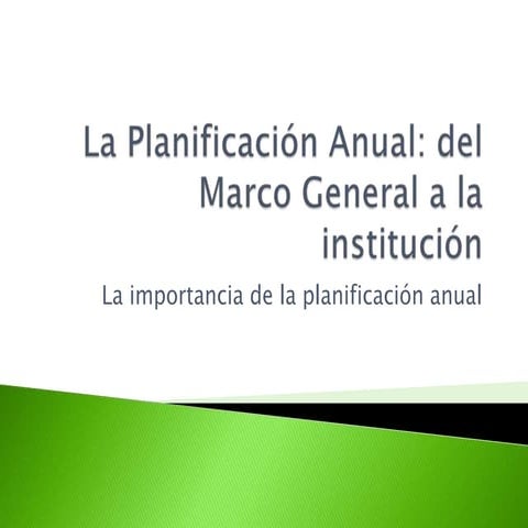 La planificación anual