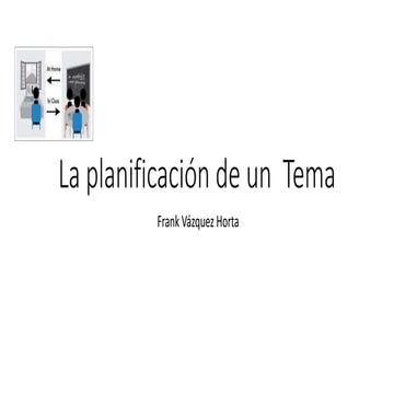 La planificación de un curso