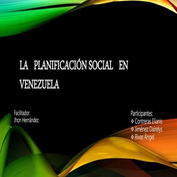 La   planificación social   en   venezuela