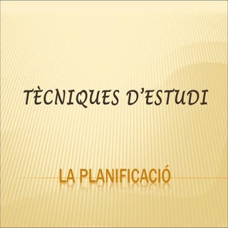 La planificacio