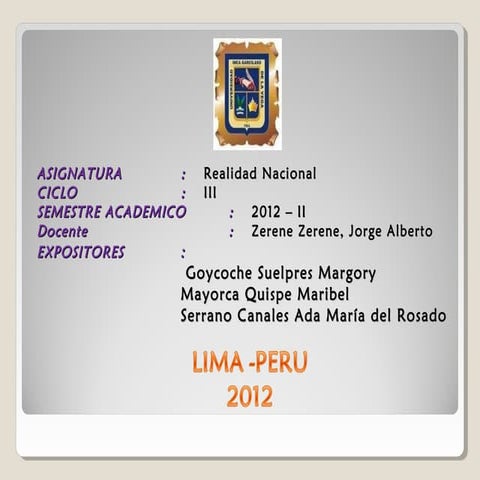 La pobreza en el Peru