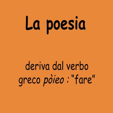 La poesia