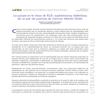 La poesía en la clase de ELE