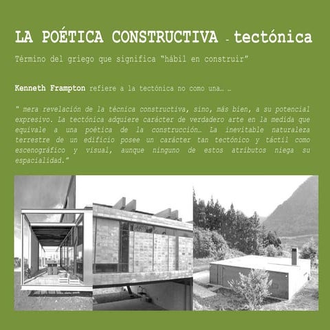 La poetica constructiva