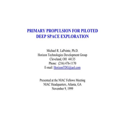 Plasma propulsion | PPTX
