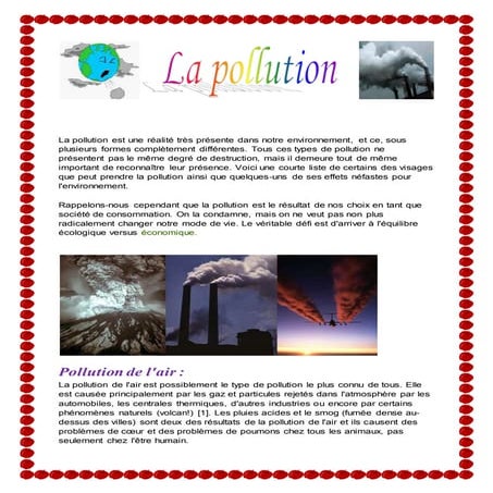 La pollution | PPTX