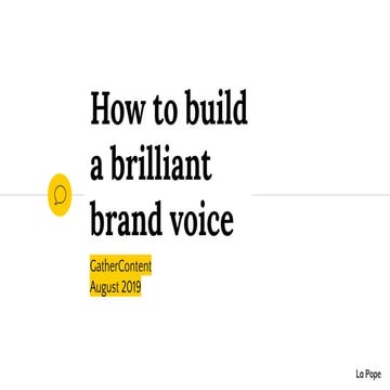 How to build a brilliant brand voice